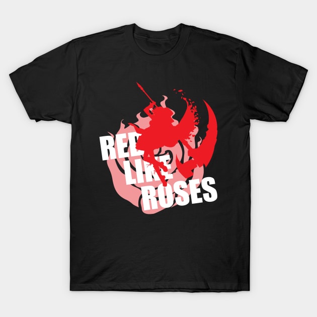 Red Like Roses T-Shirt by RezhaHardrocker